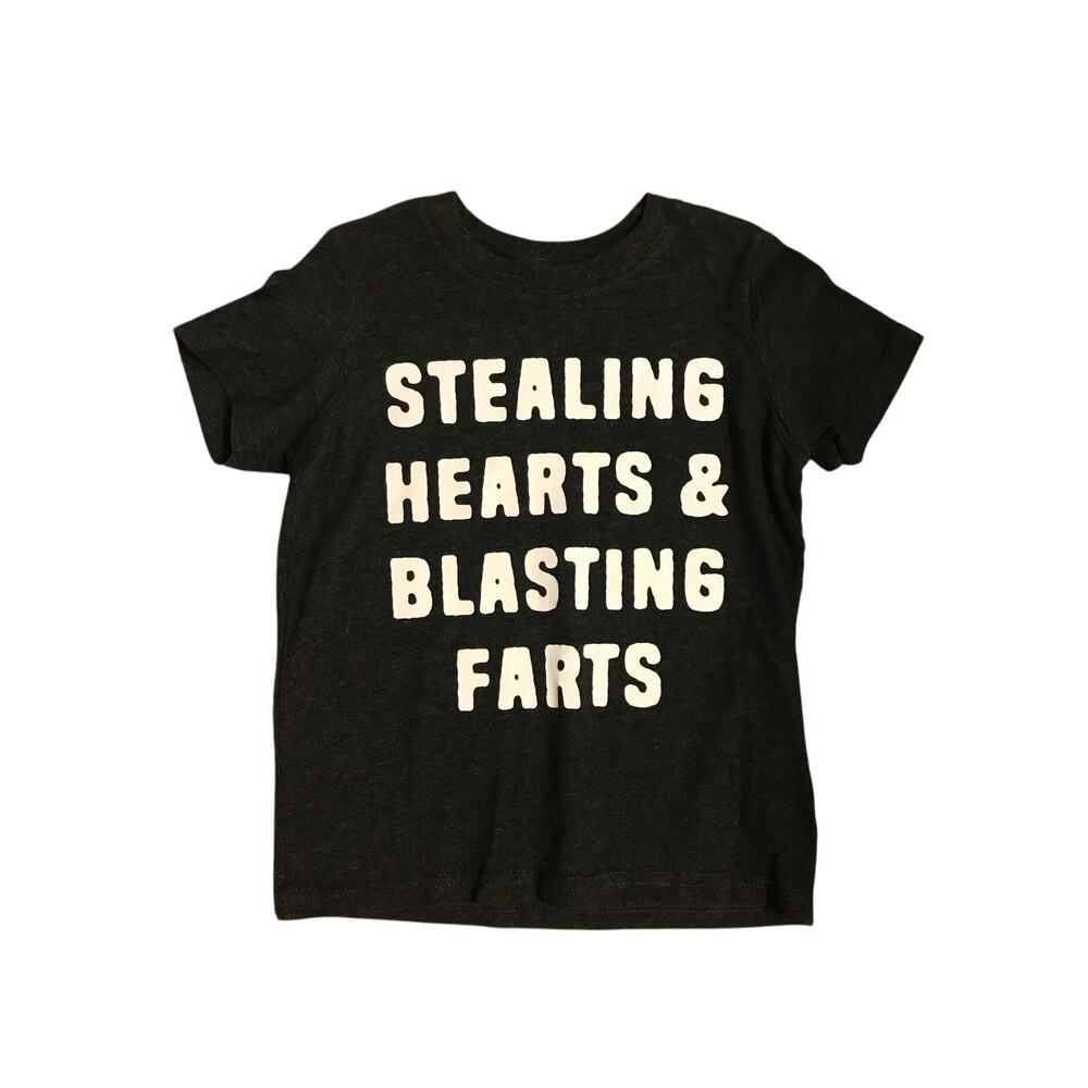 Rabbit Skins Stealing Hearts & Blasting Farts Tee Size 4